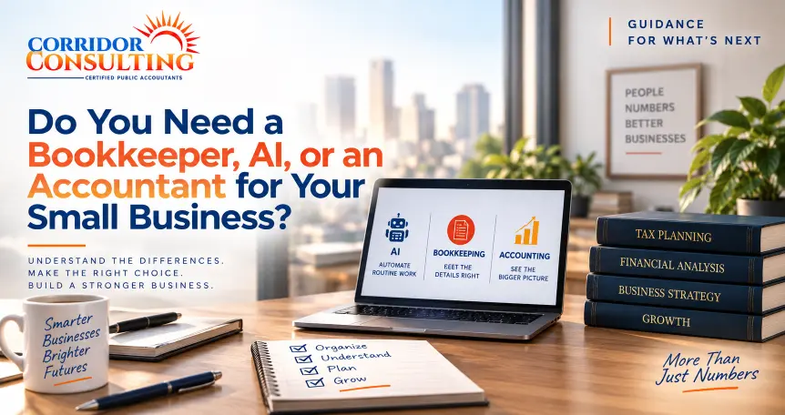 Bookkeeper vs accountant and AI for small business accounting