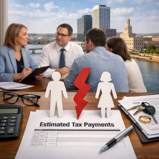 Divorce estimated tax payments under ex spouse SSN tax relief Cedar Rapids CPA.