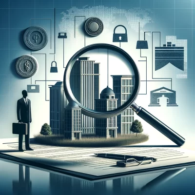 DALL·E 2024-03-19 11.25.54 - Create a symbolic image that represents the concept of Beneficial Ownership Information Reporting. The image should contain a magnifying glass focusin